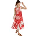 A Drawing Of A Red Flower On A White Background Summer Maxi Dress View1