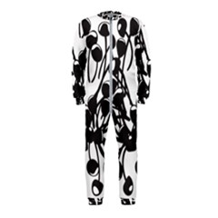 A Black And White Picture Of A Bunch Of Flowers Onepiece Jumpsuit (kids)