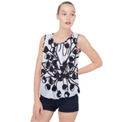 A Black And White Picture Of A Bunch Of Flowers Bubble Hem Chiffon Tank Top by catchydesignhill