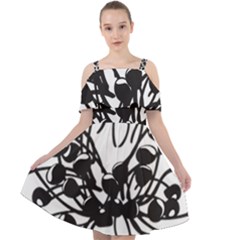 A Black And White Picture Of A Bunch Of Flowers Cut Out Shoulders Dress by catchydesignhill