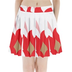 A Red Flower With A Black Background Pleated Mini Skirt by catchydesignhill