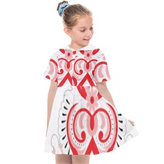 A Red And White Christmas Tree With Red Flowers Kids  Sailor Dress by catchydesignhill