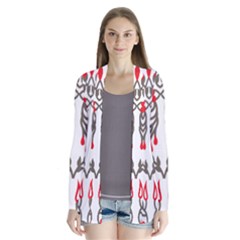 A Red And Beige Scarf With A Picture Of A Woman Holding A Tennis Racket Drape Collar Cardigan by catchydesignhill