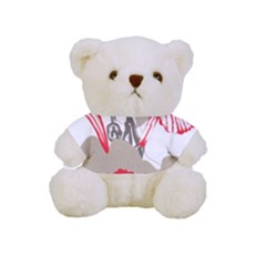 A Design Of A Red Flower On A White Background Full Print Cuddly Teddy Bear by catchydesignhill