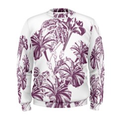 A Drawing Of A Plant With Purple Flowers Men s Sweatshirt