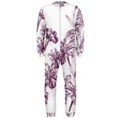 A Drawing Of A Plant With Purple Flowers Onepiece Jumpsuit (men) by catchydesignhill