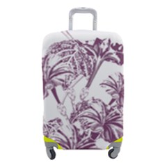 A Drawing Of A Plant With Purple Flowers Luggage Cover (small) by catchydesignhill