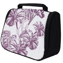 A Drawing Of A Plant With Purple Flowers Full Print Travel Pouch (big) by catchydesignhill