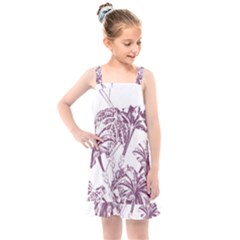 A Drawing Of A Plant With Purple Flowers Kids  Overall Dress by catchydesignhill