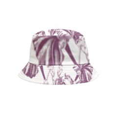 A Drawing Of A Plant With Purple Flowers Bucket Hat (kids) by catchydesignhill