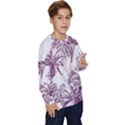 A Drawing Of A Plant With Purple Flowers Kids  Crewneck Sweatshirt View3