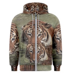 Swimming Tiger Men s Zipper Hoodie