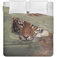 Swimming Tiger Duvet Cover Double Side (king Size) by ExtraAwesomeSauce