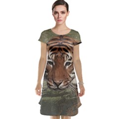 Swimming Tiger Cap Sleeve Nightdress by ExtraGoodSauce