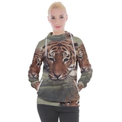 Swimming Tiger Women s Hooded Pullover