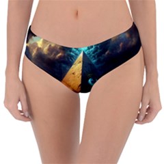 Mystic Blue Pyramid Art Reversible Classic Bikini Bottoms by ExtraGoodSauce