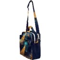 Mystic Blue Pyramid Art Crossbody Day Bag View1