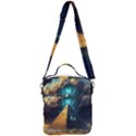 Mystic Blue Pyramid Art Crossbody Day Bag View3