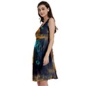 Mystic Blue Pyramid Art Classic Skater Dress View2