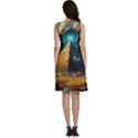 Mystic Blue Pyramid Art Classic Skater Dress View4