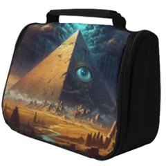 Mystic Blue Pyramid Art Full Print Travel Pouch (big) by ExtraGoodSauce