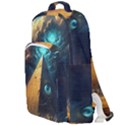 Mystic Blue Pyramid Art Double Compartment Backpack View1