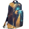 Mystic Blue Pyramid Art Double Compartment Backpack View2