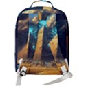 Mystic Blue Pyramid Art Double Compartment Backpack View3