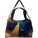 Mystic Blue Pyramid Art Double Compartment Shoulder Bag View2