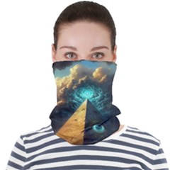 Mystic Blue Pyramid Art Face Seamless Bandana (adult)