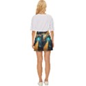 Mystic Blue Pyramid Art Mini Front Wrap Skirt View4