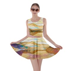 Vibrant Sunset Over Serene Lake Skater Dress by ExtraGoodSauce