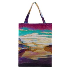 Vibrant Sunset Over Serene Lake Classic Tote Bag by ExtraGoodSauce