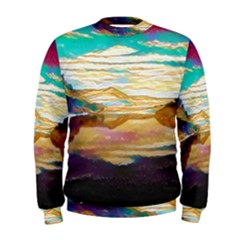 Vibrant Sunset Over Serene Lake Men s Sweatshirt by ExtraGoodSauce