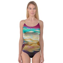 Vibrant Sunset Over Serene Lake Camisole Leotard  by ExtraGoodSauce