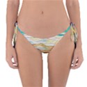 Vibrant Sunset Over Serene Lake Reversible Bikini Bottoms View1