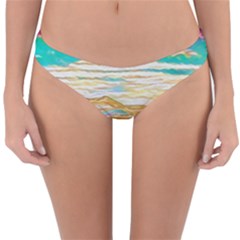 Vibrant Sunset Over Serene Lake Reversible Hipster Bikini Bottoms by ExtraGoodSauce