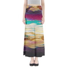 Vibrant Sunset Over Serene Lake Full Length Maxi Skirt by ExtraGoodSauce