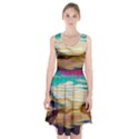 Vibrant Sunset Over Serene Lake Racerback Midi Dress View1