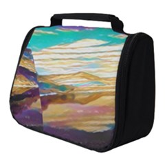 Vibrant Sunset Over Serene Lake Full Print Travel Pouch (small) by ExtraGoodSauce