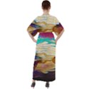 Vibrant Sunset Over Serene Lake V-Neck Boho Style Maxi Dress View2