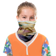 Vibrant Sunset Over Serene Lake Face Covering Bandana (kids) by ExtraGoodSauce