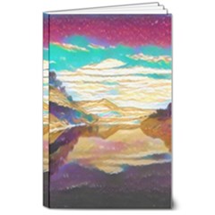 Vibrant Sunset Over Serene Lake 8  X 10  Softcover Notebook by ExtraGoodSauce