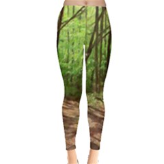 Peaceful Green Forest Walk Everyday Leggings  by ExtraGoodSauce