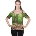 Peaceful Green Forest Walk Cutout Shoulder T-Shirt View1