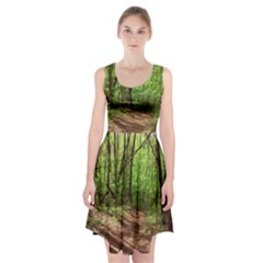 Peaceful Green Forest Walk Racerback Midi Dress by ExtraGoodSauce