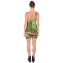 Peaceful Green Forest Walk One Shoulder Ring Trim Bodycon Dress View2