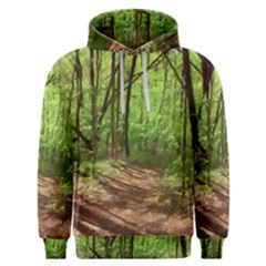 Peaceful Green Forest Walk Men s Overhead Hoodie