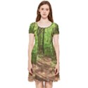 Peaceful Green Forest Walk Inside Out Cap Sleeve Dress View1