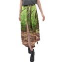 Peaceful Green Forest Walk Velour Split Maxi Skirt View1